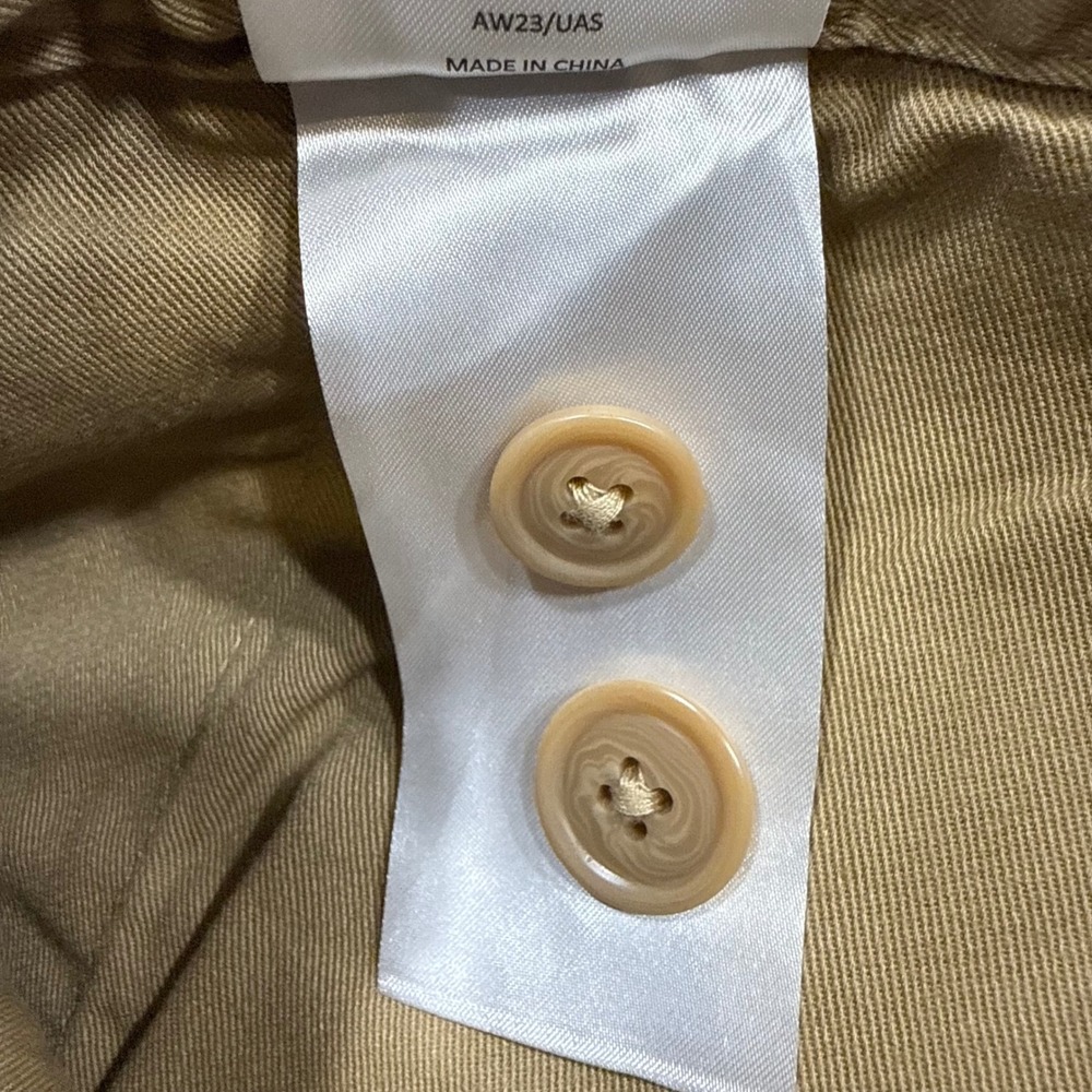 Barbour Maison Kitsune Cargo Trousers Trench Tan Khaki Pants Ankle NWT 42x32 - Picture 10 of 14